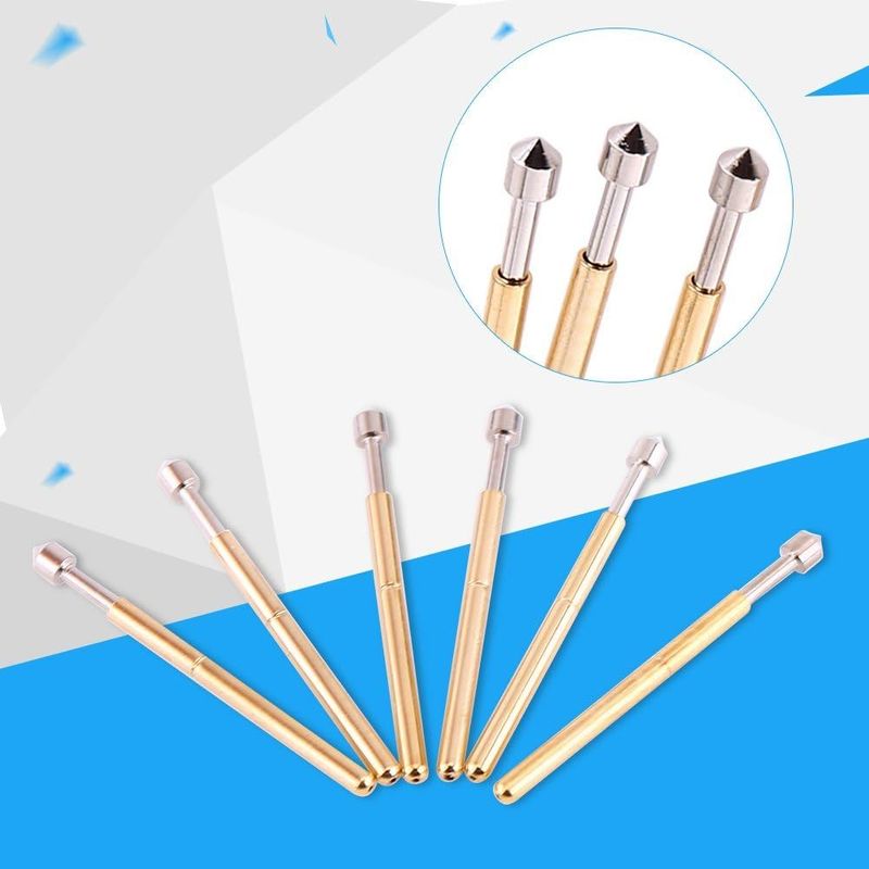 پروب تماس به صورت بهاری پگو پین با 3A جریان 50mΩ مقاومت و 2.5mm ضربه برای تست PCB