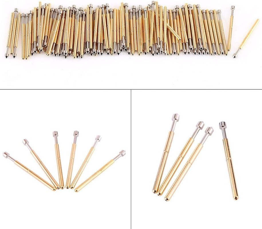 پروب تماس به صورت بهاری پگو پین با 3A جریان 50mΩ مقاومت و 2.5mm ضربه برای تست PCB