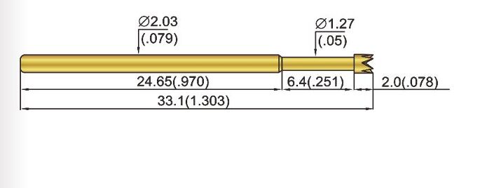 اندازه های سفارشی سُند تست بهار فولاد ضد زنگ با پلنگر BeCu/SK4 برای کاربردهای ICT